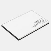 Modern, einfach, weiß und schwarz gästebuch (Ecke)