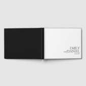 Modern, einfach, weiß und schwarz gästebuch (Voll)