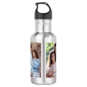 Modern Einfache 4-Foto Collage Sie sind die beste Edelstahlflasche (Rückseite)