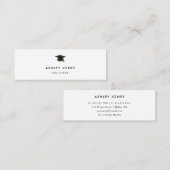 Modern Einfache Abschluss Name Card Mini Visitenkarte (Vorne/Hinten)