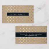 MODERN Einfache ABZEICHEN fett-trendige Goldfolie Visitenkarte (Vorne/Hinten)