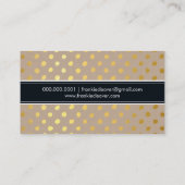 MODERN Einfache ABZEICHEN fett-trendige Goldfolie Visitenkarte (Rückseite)