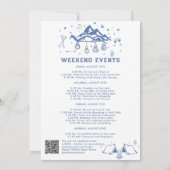 Modern Einfache Cam Bachelorette Itinerary Weekend Einladung (Rückseite)