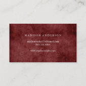 Modern Einfache elegante Typografie Loyalty Card Visitenkarte (Rückseite)