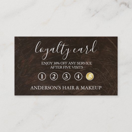 Modern Einfache elegante Typografie Loyalty Card Visitenkarte (Vorderseite)