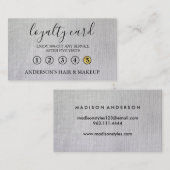 Modern Einfache elegante Typografie Loyalty Card Visitenkarte (Vorne/Hinten)