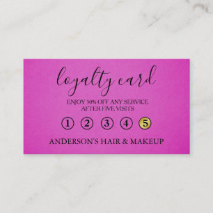 Modern Einfache elegante Typografie Loyalty Card Visitenkarte