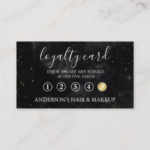 Modern Einfache elegante Typografie Loyalty Card Visitenkarte