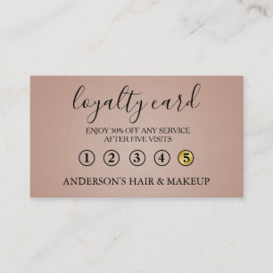 Modern Einfache elegante Typografie Loyalty Card Visitenkarte