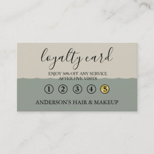 Modern Einfache elegante Typografie Loyalty Card Visitenkarte