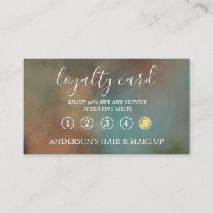 Modern Einfache elegante Typografie Loyalty Card Visitenkarte