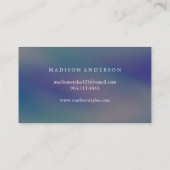 Modern Einfache elegante Typografie Loyalty Card Visitenkarte (Rückseite)