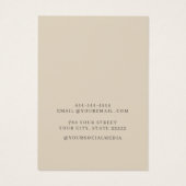 Modern Einfache Goldschmuckkarte (Rückseite)