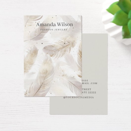 Modern Einfache Goldschmuckkarte (Schreibtisch)