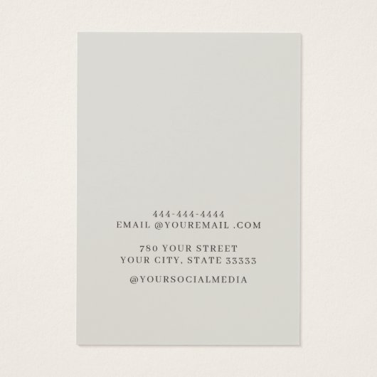 Modern Einfache Goldschmuckkarte (Rückseite)