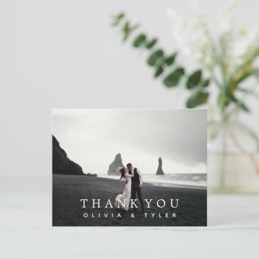 Modern + Einfache Hochzeit Dankeschön Karten (Stehend Vorderseite)