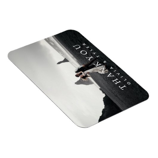 Modern + Einfache Hochzeit Vielen Dank Magnet (Rechte Seite)