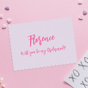 Modern Einfache Lila Bridesmaid-Vorschlagskarte Einladung