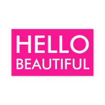 Modern einfache rosa hallo schöne Visitenkarte