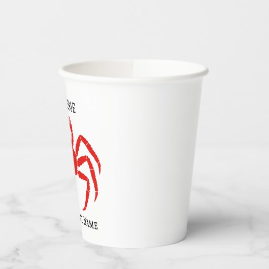 Modern Einfache Rosa Krabbe Meeresfrüchte frisch Pappbecher (Links)