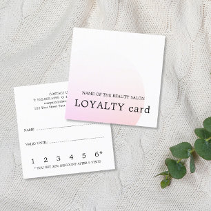 Modern Einfache Rose White Beauty Loyalty Card Treuekarte