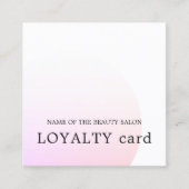 Modern Einfache Rose White Beauty Loyalty Card Treuekarte (Vorderseite)