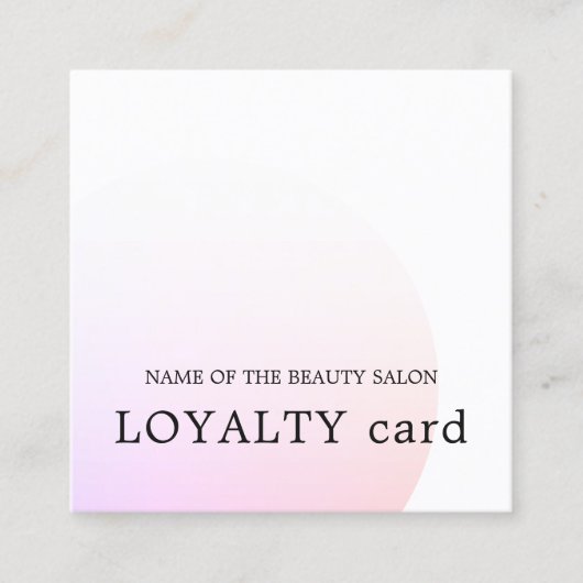Modern Einfache Rose White Beauty Loyalty Card Treuekarte (Vorderseite)