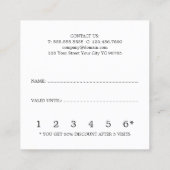 Modern Einfache Rose White Beauty Loyalty Card Treuekarte (Rückseite)