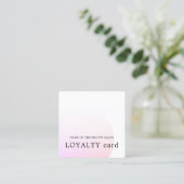 Modern Einfache Rose White Beauty Loyalty Card Treuekarte (Stehend Vorderseite)