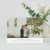 Modern einfache Save the Date-Karte Date (Stehend Vorderseite)