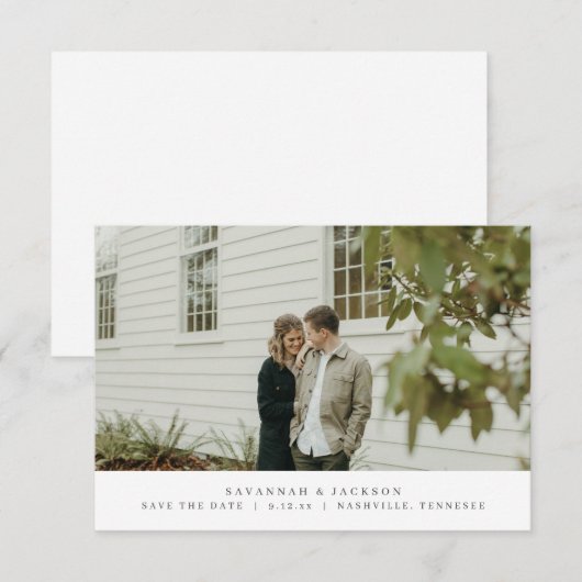 Modern einfache Save the Date-Karte Date (Vorne/Hinten)