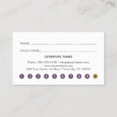 Modern Einfache, schicke Lila Imitate Gold Treueka Treuekarte (Rückseite)