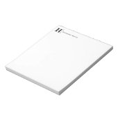 Modern einfache Split Line Business Monogram Black Notizblock (Rotiert)