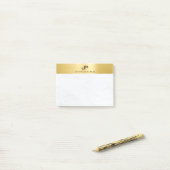 Modern einfaches Design Gold-Marmorvorlage Post-it Klebezettel (Auf Schreibtisch)