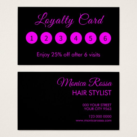 Modern Einfaches Elegante Magenta (Vorne & Hinten)