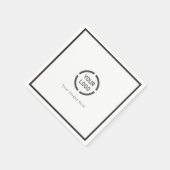 Modern einfaches Firmenlogo für Holzkohle Serviette (Ecke)