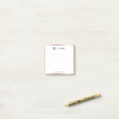 Modern einfaches Logo der Goldgrenzgesellschaft Ro Post-it Klebezettel (Auf Schreibtisch)