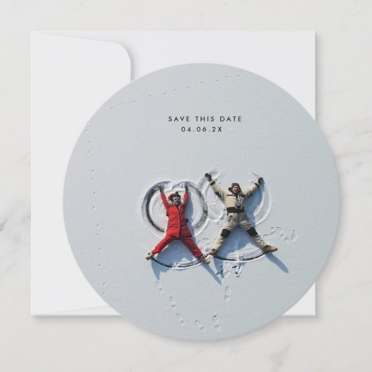 MoDeRN Einfaches MINIMALISTISCHES Foto Save The Date (Vorderseite)