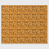 Modern einfaches Orange Terrazzo Wrapping Paper Geschenkpapier (Flach)