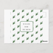 Modern einfaches Weihnachtspaar Postcard Postkarte (Rückseite)