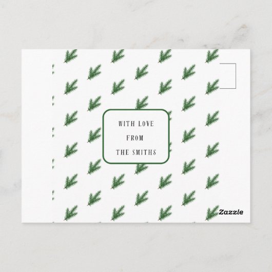 Modern einfaches Weihnachtspaar Postcard Postkarte (Rückseite)