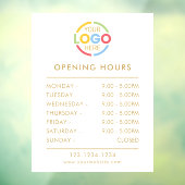 Modern einfaches weißes Gold | Geschäftsöffnungsze Fensteraufkleber (Blatt 3)