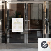 Modern einfaches weißes Gold | Geschäftsöffnungsze Fensteraufkleber (Büro Tür)