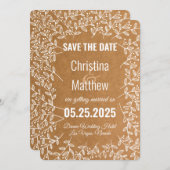 Modern eingerichtete Save the Date Karte im Karton (Vorne/Hinten)