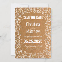 Modern eingerichtete Save the Date Karte im Karton