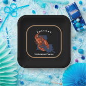 Modern eingerichteter individuelle Name Louisiana Pappteller (Party)