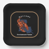 Modern eingerichteter individuelle Name Louisiana Pappteller (Vorderseite)