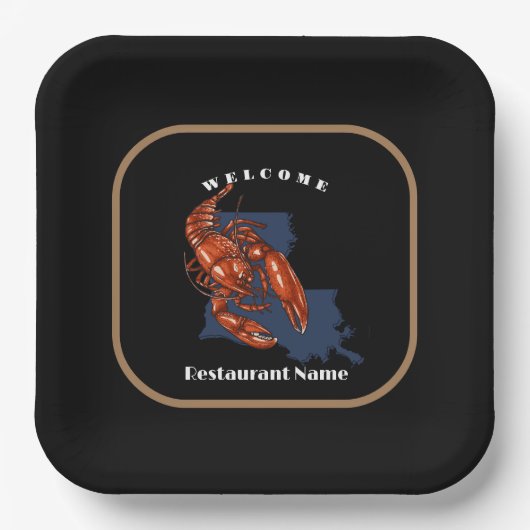 Modern eingerichteter individuelle Name Louisiana Pappteller (Vorderseite)