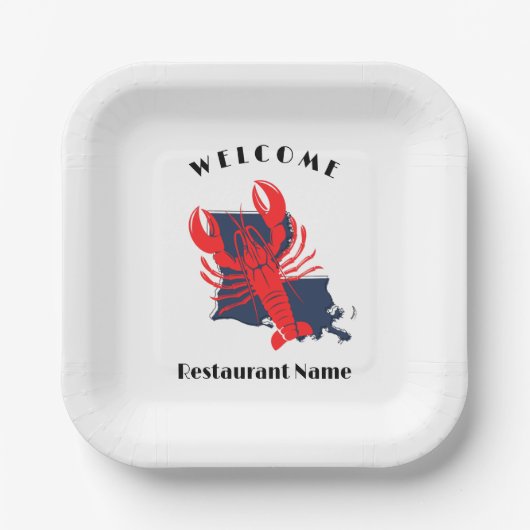 Modern eingerichteter individuelle Name Louisiana Pappteller (Vorderseite)