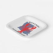 Modern eingerichteter individuelle Name Louisiana Pappteller (Gewinkelt)